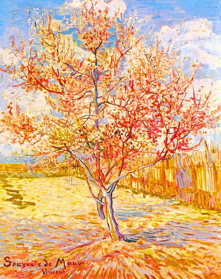 Peach Tree in Blossom by Vincent Van Gogh