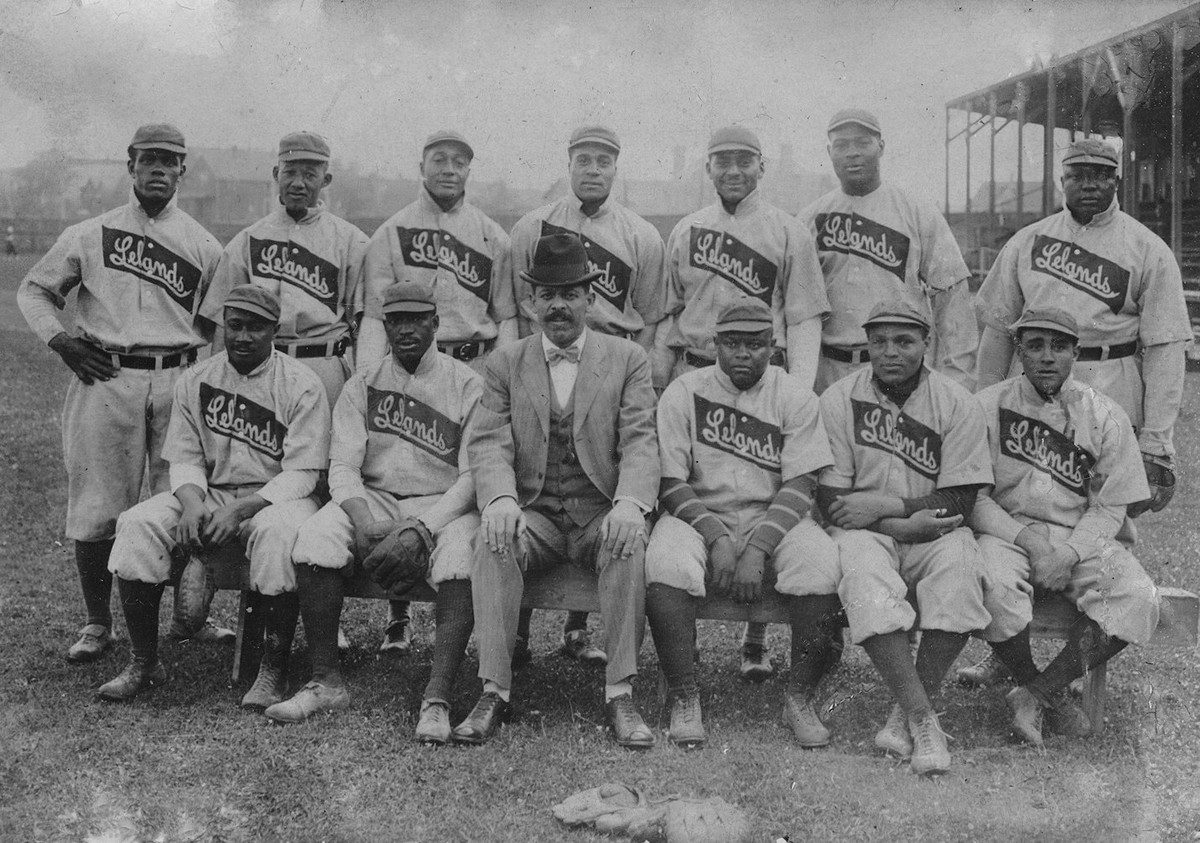 classic negro league 1909 Chicago Leland Giants with Rube Foster and Pete Hill