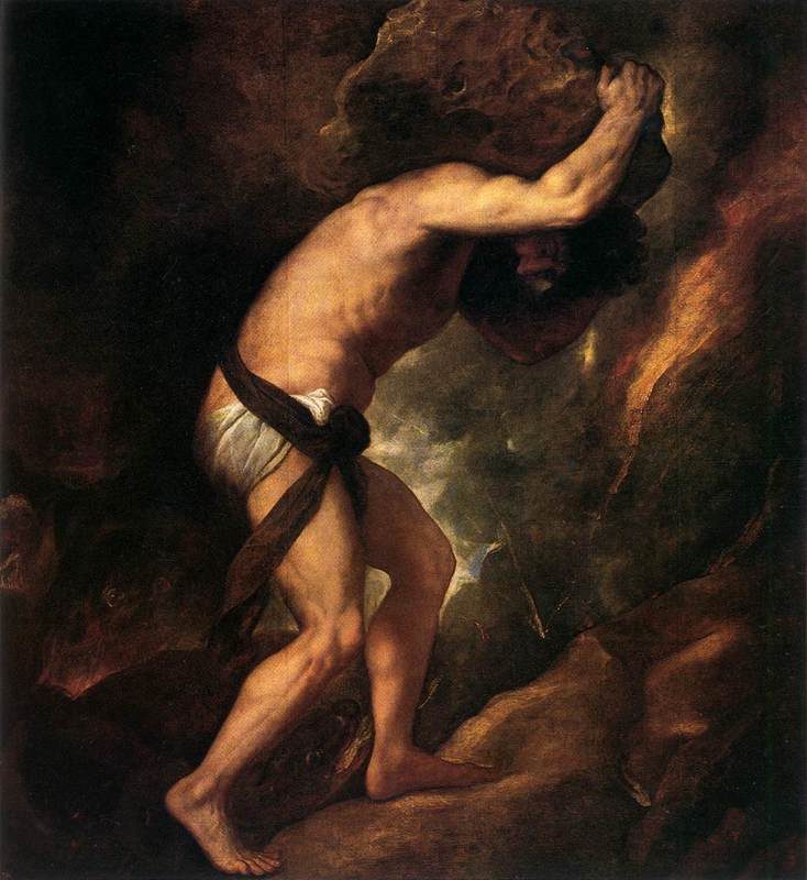 Titian Sisyphus - Greek Mythology in Art