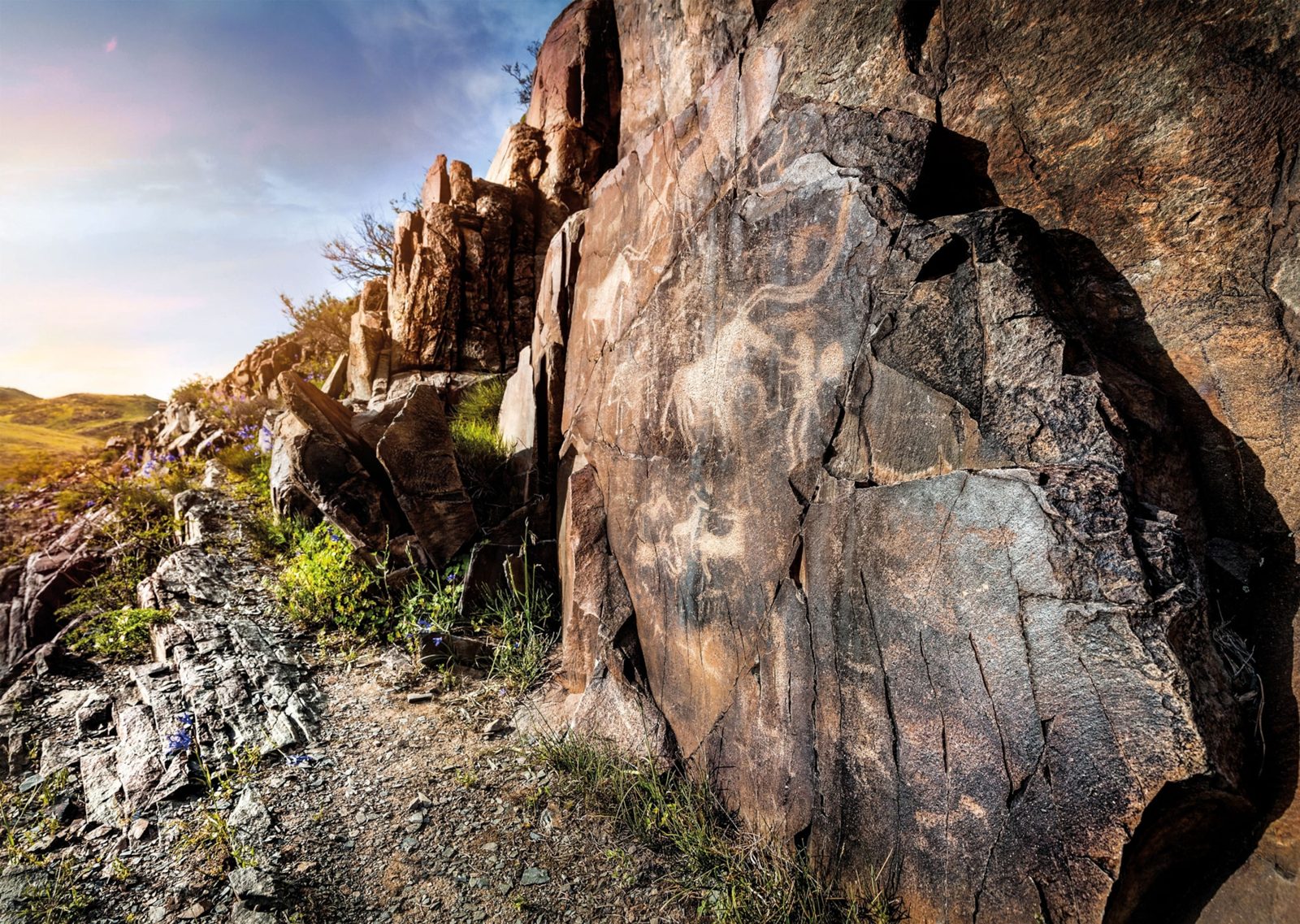 Prehistoric petroglyphs cover the walls of Tamgaly | National Geographic