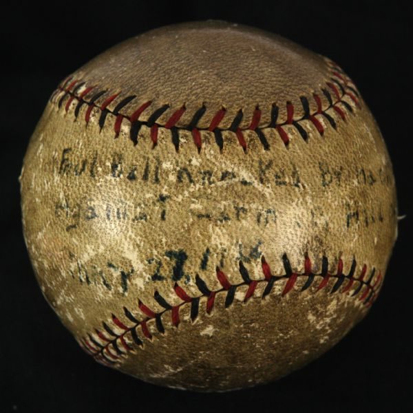 1928 (May 27) Hack Wilson Chicago Cubs ONL Heydler Wrigley Field Game Used Foul Baseball (MEARS LOA)