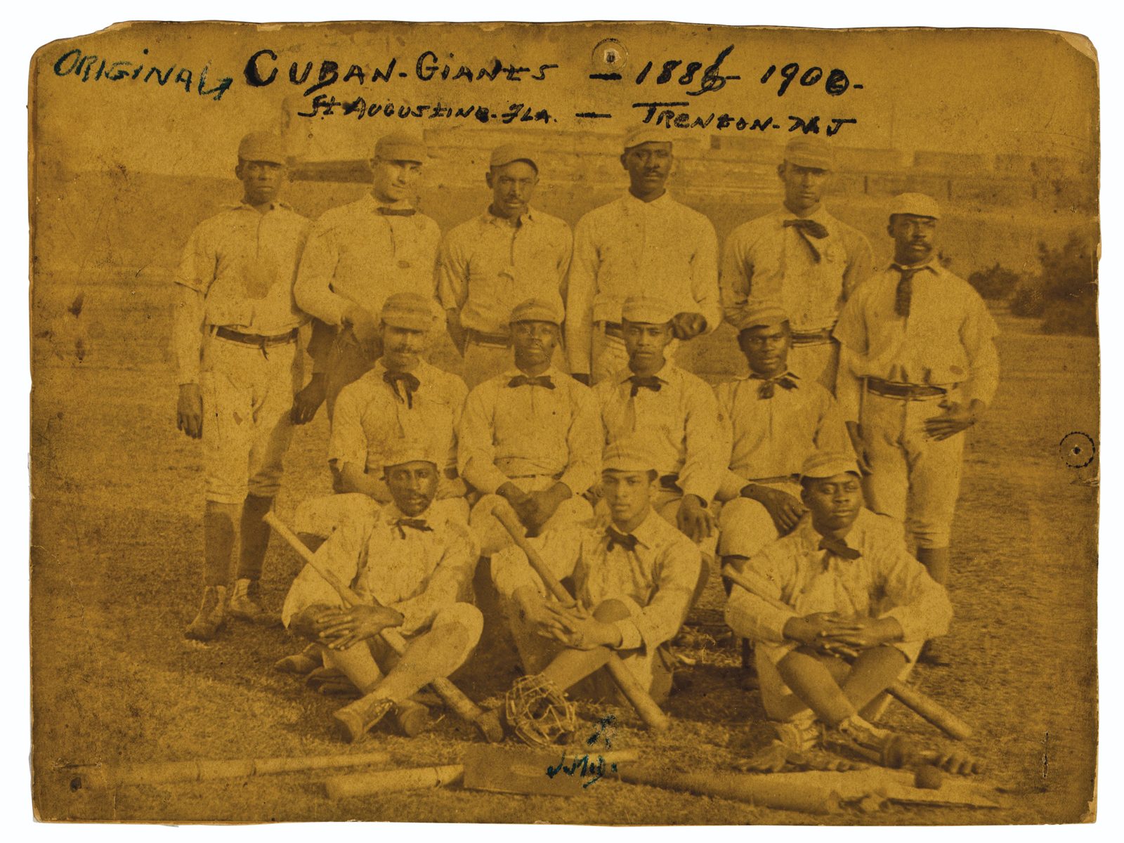 1895/96 CUBAN GIANTS TEAM CABINET PHOTGRAPH, | Christie's
