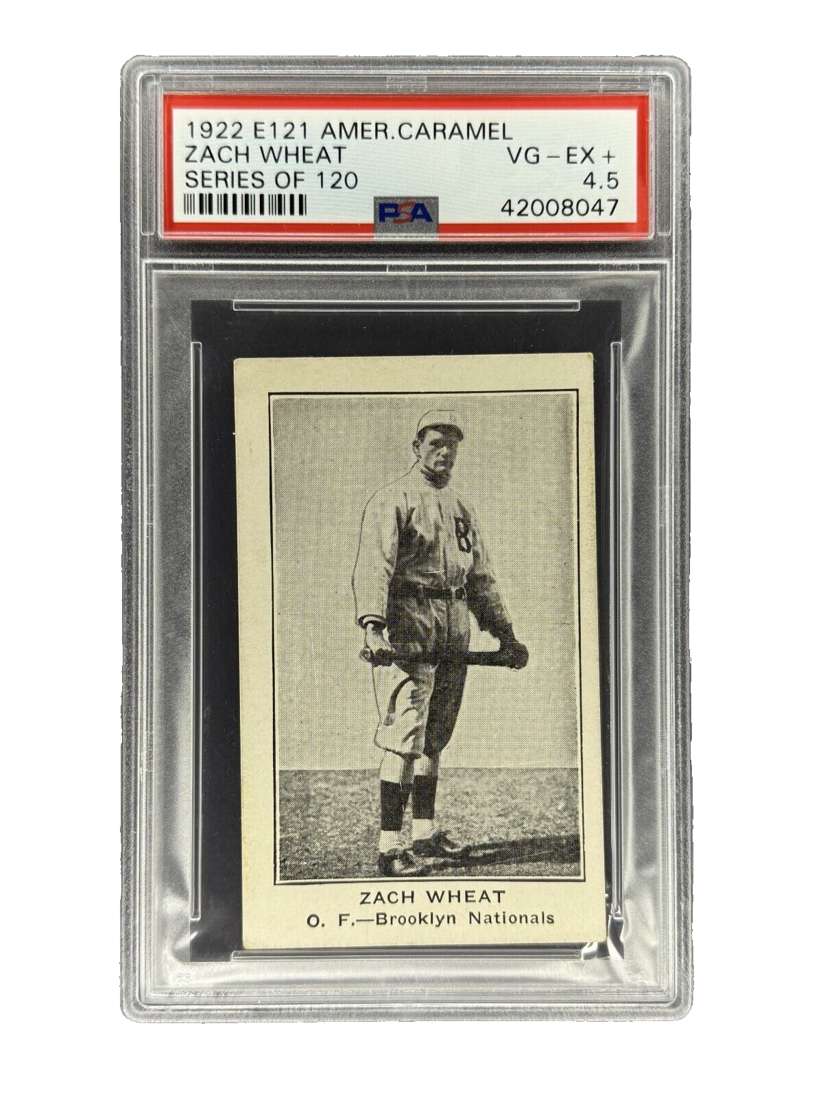 1922 E121 American Caramel Zach Wheat Series of 120 Brooklyn Robins PSA 4.5 HOF | eBay